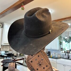 NRS Classic Black Western Felt Cowboy Hat 7 1/4